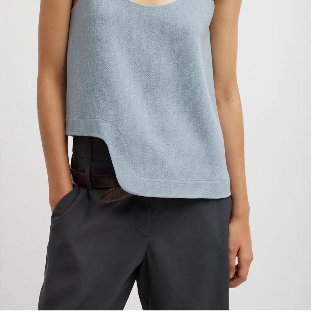 Tibi Light Blue Asymmetrical Tank Top. Worn once